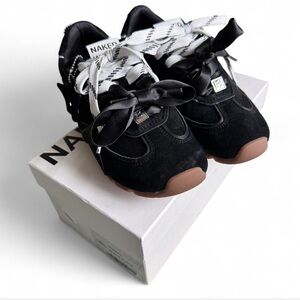 Naked Wolfe Black & White Adored Sneakers fits size 8EU size 9EU